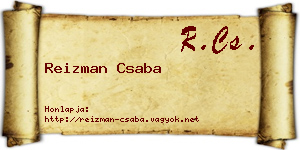 Reizman Csaba névjegykártya